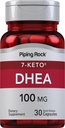 Piping Rock DHEA Supplement for kvinder og mænd; 100mg • 124; 30 Kapsler • 124; 7- Keto • 124; Dehydroepiandrosterol • 124; Non- GMO, Gluten Free