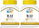 21st Century B 12 2500 mcg Sublingual Tablets, 110 Greve (pakke med 2)