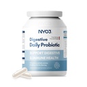 NYO3 Digestive Probiotics 57 Bilion CFU 7 Strains, Bloat Relief, Supports Digestion & Immune Health - 60 Capsules