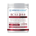 Approved Science® BCAA Powder - 2:1:1 BCAA Ratio - 3500 mg L-Leucine - Fruit Punch Flavor - 25 Ounce - 30 Servings - Workout Boost, Endurance, Prevent Burnout - BioPerine - Vegan Friendly - 1 Tub