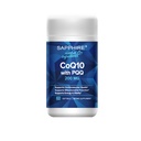 Sapphire CoQ10 with PQQ 200mg - Supports Cardiovascular Health, Mitochondrial Function, Energy & Vitality - 60 Softgels - Vegan, Gluten-Free, GMO-Free