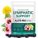 Lymphatic Drainage Supplements, 240 Softgels, Lymph System Support Supplement for Women & Men, 21-in-1 Herbal Blend with Echinacea, Burdock Root, Dandelion, Turmeric for Fluid Balance & Immune Support