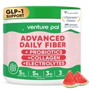 6-in-1 Daily Prebiotic Fiber Powder for Gut & Digestive Health, GLP-1 Friendly, Sugar Free Fiber Supplement Powder with Probiotics, Collagen Peptides & Electrolytes - For Women & Men - 7.8 OZ