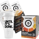 Devotion Nutrition Protein Powder Packets: Variety Pack with Shaker Bottle - 6 Flavors 12 Single Serve Packets - 20g Protein, No Added Sugar, Gluten-Free