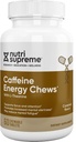Nutri-Supreme Research Caffeine Energy Chews with L-Theanine - Caramel Flavor - 60 Chewable Tablets