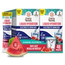 GuruNanda Liquid Hydration Sugar-Free Electrolyte Powder – Natural Watermelon Flavor Electrolyte Drink with Vitamins B & C for Dehydration, Exercise & Energy, Non-GMO, 48 Count