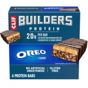 CLIF BUILDERS Protein Bars - OREO-Flavored - 20g Plant Based Protein - Gluten Free - Non-GMO - Low Glycemic - No Artificial Sweeteners - 2.4 oz. (6 Pack)