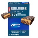 CLIF BUILDERS Protein Bars - OREO-Flavored - 20g Plant Based Protein - Gluten Free - Non-GMO - Low Glycemic - No Artificial Sweeteners - 2.4 oz. (12 Pack)