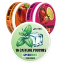 LyvWel 72mg Caffeine Energy Pouches – Spearmint, Peach Sweet Tea, Pink Lemonade – Clean Energy & Focus with Guarana – 3-Pack (48 Total Pouches)