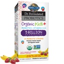 Garden of Life Dr. Formulated Probiotics Organic Kids+ - Digestive Health Support with Prebiotic Fiber & Vitamins C & D - Supports Immune Function - Strawberry Banana, 30 Yummy Chewables