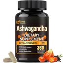 SoundHealth Organic Ashwagandha Capsules Supplement - 360 Capsules (180 Servings)