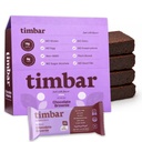timbar Plant-Based Protein Bars, Chocolate Brownie | 15g Plant Protein, 9g Prebiotic Fiber | Gluten, Dairy & Egg Free, Non-GMO, No Sugar Alcohols (12 Pack)