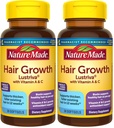 Nature Made Hair-Growth Softgels, Clinically Studied Lustriva + Biotin, Vitamin C & A, Hairs Growth Vitamins - Support Healthy Hair as You Age, 30 Softgels, 30 Day Supply, (Pack of 2)