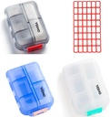 Pill Case (3 Pack) - Bærbare små kosttilskud tabletbeholder Box med 10 kompartmenter - Medicin Capsule Vitamin Fold Flip Organizer Dispenser Holder Opbevaring til rejse Trip Pocket Purse