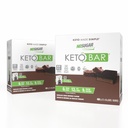 No Sugar Keto Bar Snack - Low Carb No Sugar Keto Snack Food with Keto Friendly Macros (24 x 1.41oz Bars, Fudge Brownie)