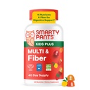 SmartyPants Kids Multivitamin & Fiber Gummies: Prebiotic Fiber to Support Kids Digestion with Vitamin D3, C, Vitamin B12, B6, A, Zinc, Biotin, Folate, Three Fruit Flavors, 120 Count (40 Day Supply)