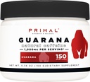 Primal Guarana Powder (150g) – Natural Caffeine Powder, 1,000mg Guarana Extract per Serving, 200mg Natural Caffeine, 150 Servings