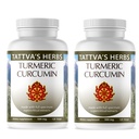 Tattva's Herbs Turmeric Curcumin 2-Pack (240 Capsules Total, 500mg) | Premium Supercritical CO2 Extract with Black Peppe | Premium Holistic CO2 Turmeric Curcumin 2 pack enhanced with black pepper extract for advanced absorption and purity