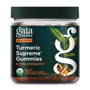 Gaia Herbs Turmeric Supreme Gummies Extra Strength - Supports Healthy Inflammatory Response in Healthy Individuals* - Lemon Ginger Flavor - 120 Vegan Organic Gummies (40 Servings)