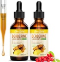 (2 Pack) Berberine Supplement, 1500mg Organic Berberine Liquid Drops with Ceylon Cinnamon, Bitter Melon - Understøtter immunforsvar og stofskifte, Vegan, Ananas Flavor-2 FL Oz