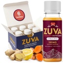 ZUVA Wellness Energy Shot, Organic 180mg Caffeine from Green Coffee Beans, Adaptogens, Antioxidants, Citicoline & CoQ10, Smooth Energy & Focus, 2 Fl Oz, 6 Pack