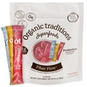 Organic Traditions Fiber Flow Variety Pack, Daily Fiber Supplement Sticks with Acacia, Chicory Root Inulin, One Billion CFU Probiotics, Mixed Flavors Strawberry Yuzu Lime Unflavoured, 12 Count