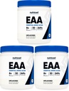 Nutricost EAA Powder 30 Servings (Unflavored) - Essential Amino Acids - Non-GMO, Gluten Free, Vegetarian Friendly (Pack of 3)