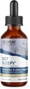 BIORAY Daily Get Sleepy - 2 fl oz - Afslapning og hvile support - med Medicinsk svampe & Mikroniseret Chlorella - Non- GMO, Vegan, Gluten Free - ca. 30 Serveringer