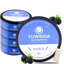 Caffeine Nootropic Pouches - 80mg Energy Pouches with Alpha GPC, L-Tyrosine, L-Theanine | Zero Nicotine, Sugar-Free | 15 Pouches Per Can 5-Pack, 75 Total（Blueberry Flavor