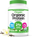 Orgain Organic Vegan Protein Powder, Vanilla Bean - 21g Plant Protein, 6g Prebiotic Fiber, Ingen laktoseingredienser, Ingen tilsat sukker, Non- GMO, For Shakes & Smoothies, 2.03 LB (Packaging May Vary)