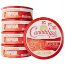 Cannadips - Tropical Energy Pouches - Nootropic Caffeine Pouches - 50mg Lion's Mane, 100mg Caffeine, 50mg L-Theanine, No Sugar - Energy Brain Fuel for Cognitive Performance - Made in USA (5-Pack)