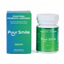 Puur Smile Oral Probiotic Lozenges for Fresh Breath & Gum Care | 7 Billion CFU Probiotic Blend with S. Salivarius & Digestive Enzymes | Mint Flavor | Daily Oral Care Supplement | 30 Lozenges