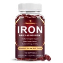 Iron with Multivitamin - 65mg Iron + Vitamin C, D3, E, B6, B12 & Folate for Energy & Red Blood Cell Support - 150 Softgels, 75 Days Supply