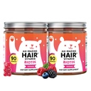 Bears with Benefits Biotin 5,000 mcg Hair Skin Nails Gummies – Extra Strength Vegan Hair Vitamins – Supports Faster Hair Growth, High Potency, Stronger Nails & Healthy Skin (2 Count (Pack of 90))