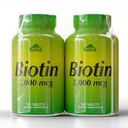 ALFA VITAMINS Biotin 5000 mcg High Potency Vitamin B7 Supplement for Daily Use – 100 Tablets 2 Pack