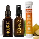 High Strength Liquid Curcumin Oil from Turmeric (Cola 1 Fl Oz), Sport Electrolyte Tablets (Pineapple 20 Tabs), and Vitamin D3 K2 Oral Spray Bundle
