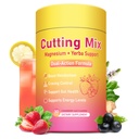 Cutting Drink Mix – Magnesium, Yerba Mate, Berberine, Chromium, FOS & 5-HTP | Supports Satiety Signaling, Energy & Gut Health | Vegan, Sugar-Free, Non-GMO | Strawberry Açaí – 30