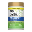 Raw Flora Probiotics with Prebiotics | 150 Billion CFU | 30 Capsules for Women and Men | Vegan & Gluten Free Supplement