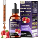 14in1 Liquid Turmeric Supplement with Ginger, Milk Thistle, Ceylon Cinnamon, Artichoke, Quercetin, Berberine HCl, Rosehip, Dandelion, Black Pepper & More - 30ml 1Fl Oz