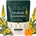 Vitanics Mullein Gummies, Mullein Leaf Extract for Lungs, Cleanse & Detox, Calm Chest, 60 Gummies