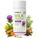 Uvola Milk Thistle Supplement, 80% Silymarin Liver Support Formula, Ease Bloating, Gut Health, Increased Vitality, 90 Capsules (1PC)