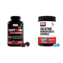 Force Factor Creatine Monohydrate Gummies, 5g Dose Test X180 Max Gummies, Testosterone Booster Supplement for Men, Mixed Berry, 60 Gummies