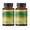 Psychobiotics – Advanced 3-in-1 Probiotic Prebiotic Postbiotic Supplement for Gut and Mood Support - 120 Vegan Probiotic Capsules – 50 Billion CFU - 2 Month Supply