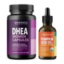 HAVASU NUTRITION Women's Hair & Beauty Bundle - DHEA with Biotin + USDA Organic Cold Pressed Pumpkin Seed Oil - Hair, Skin & Nail Support - Vegan, Non-GMO, Gluten Free - Capsules & Liquid