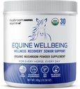 Om Mushroom Matrix - Equine Matrix 124; Wellbeing Matrix 124; USA Grown Human- Grade Organic Mushroom Powder Show Safe Horse Supplement Matrix 124; Wellness, Recovery, & Senior Support Matrix 124; 300 Bedste, 10,5 oz