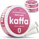 Kaffa Energy Pouches - 50mg Caffeine Pouches - Vitamin B6 & B12-20 Nicotine Free Pouches Per Can - 3 Pack (Berry Mint)