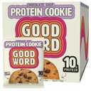 Chocolate Chip Protein Cookie, Soft & Chewy, High Protein Snack, Gluten-Free, Grain-Free, Dairy-Free, No Seed Oils, No Refined Sugars, Made with Almond Butter & Collagen, 12-Pack