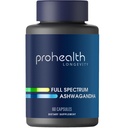 ProHealth Ashwagandha Supplement 60 Capsules, Organic Root Extract & Powder, Ashwagandha for Women & Men, Supports Stress & Sleep