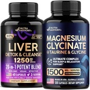 NUTRAHARMONY Liver Support & Magnesium Glycinate with Glycine Capsules