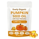 Pumpkin Seed Oil with Saw Palmetto | 180 Softgels, 3000mg Cold-Pressed Pumpkin Seed Oil, Plant-Based & Vegan Complex for Hair Growth